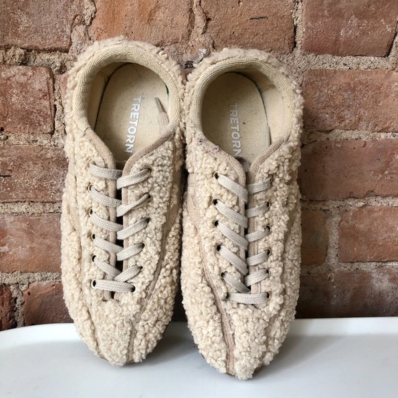 TRETORN Women's Faux Fur Sherpa Teddy Fleece Sneaker Nylite18plus  | Size 6.5 - Picture 7 of 11